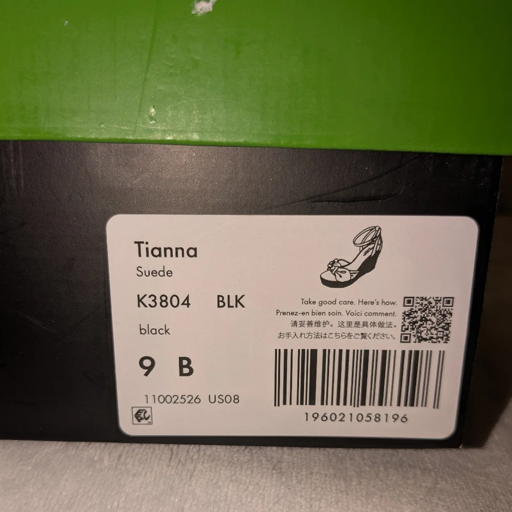 Kate Spade Tianna Black and Cream Wedge Sandals Women's Size 9 - Picture 8 of 8